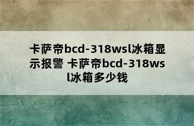 卡萨帝bcd-318wsl冰箱显示报警 卡萨帝bcd-318wsl冰箱多少钱